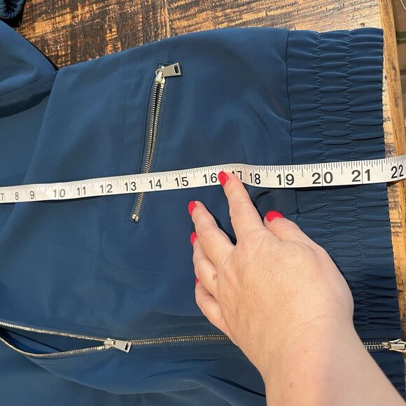 St John teal bomber jacket yellow label Small 217 - Picture 6 of 6